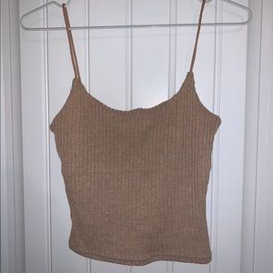Ribbed nude tank top